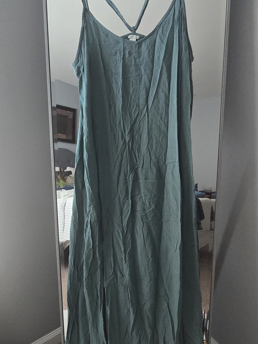 Green Teal Maxi Slip Dress
